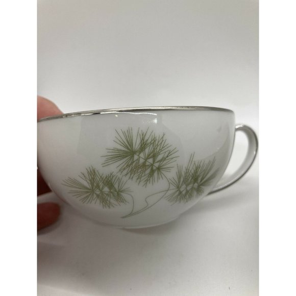 Set 2 Vita Craft Greenbriar Tree Minimalist Fine China Tea Cups Bavaria Germany - Picture 2 of 5